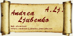 Andrea Ljubenko vizit kartica